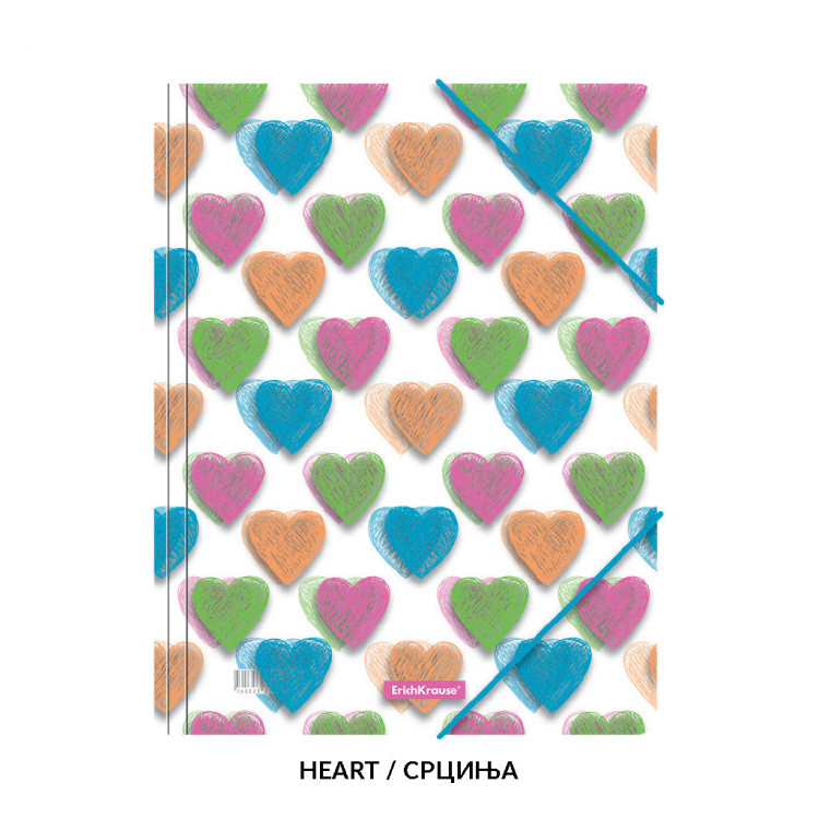 Папка ПВЦ со ластик шарена Erich Krause